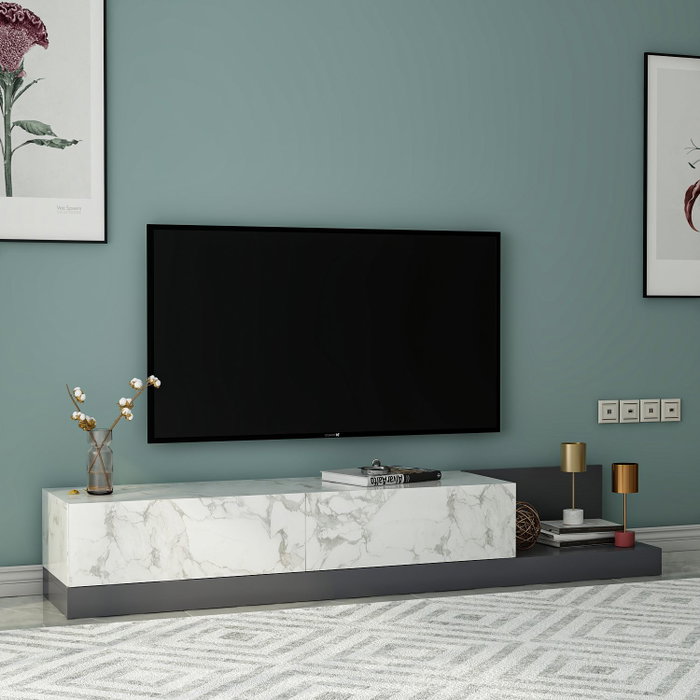 Hanah Home Soporte para TV Marmo Mármol y Antracita Hanah Home Soporte para TV Marmo Mármol y Antracita